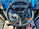 operator controls in cab on an LS MT240 HEC Tractor